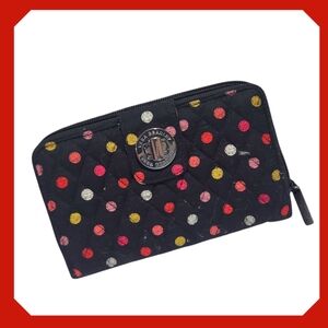 Vera Bradley-Black and Multicolored Polka Dot Wallet